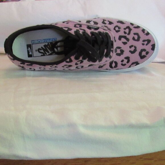 Vans Lavender and Black Leopard Print Sneakers Size 9 Ultracush Sole EUC - Picture 7 of 13